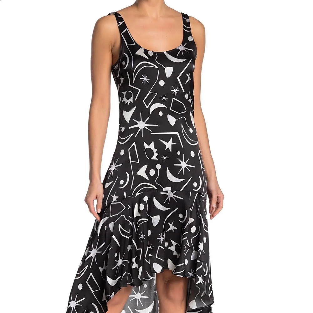 Onia Martine Silk Cover-Up High/Low Maxi Dress